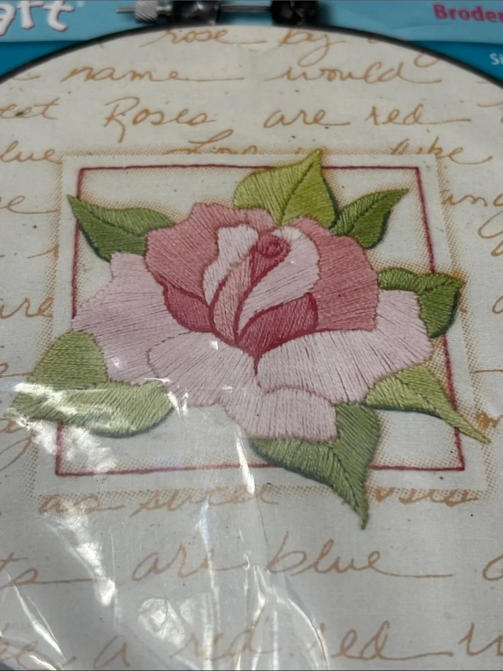 Vintage New Dimensions Learn A Craft Embroidery Kit #73063 Sweet Rose Flower
